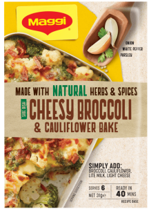 MAGGI Cheesy Broccoli & Cauliflower Bake