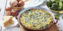 Caramelised Onion & Baby Spinach Frittata