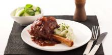 Braised lamb shanks