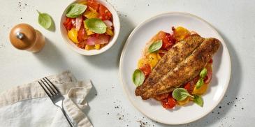 Grilled Fish & Warm Capsicum Salad