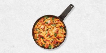 Pumpkin & Spinach Pasta Bake